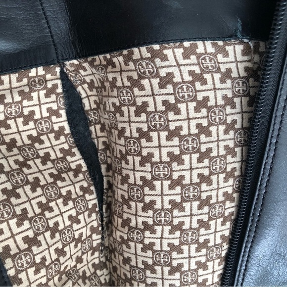 Tory Burch Black Leather Tall boots Sz 5.5 - Picture 10 of 12